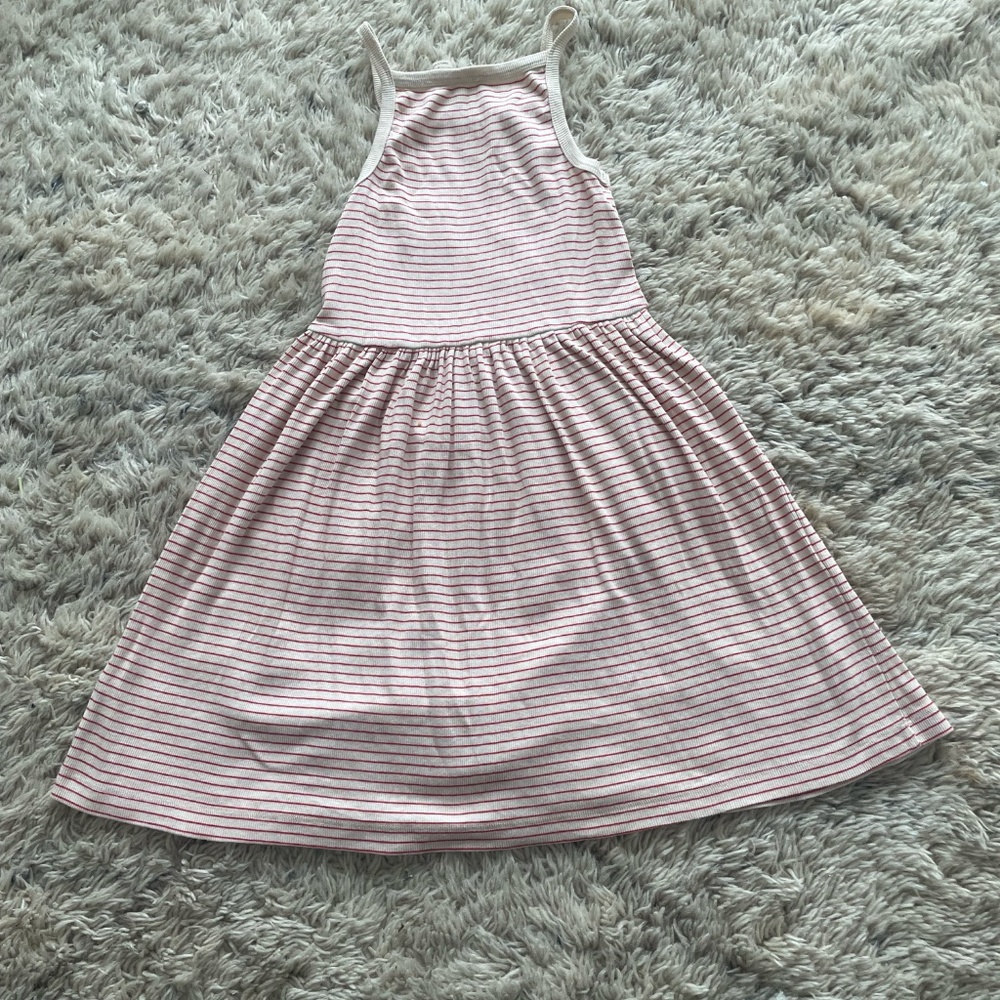 Striped Red & White Girl's Dress- MarMar - Picture 2 of 4
